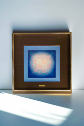 P 336 JC Cinetic photogravure by Vasarely, 1970s