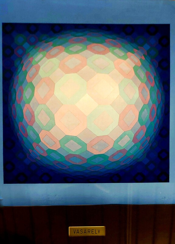 P 336 JC Cinetic photogravure by Vasarely, 1970s