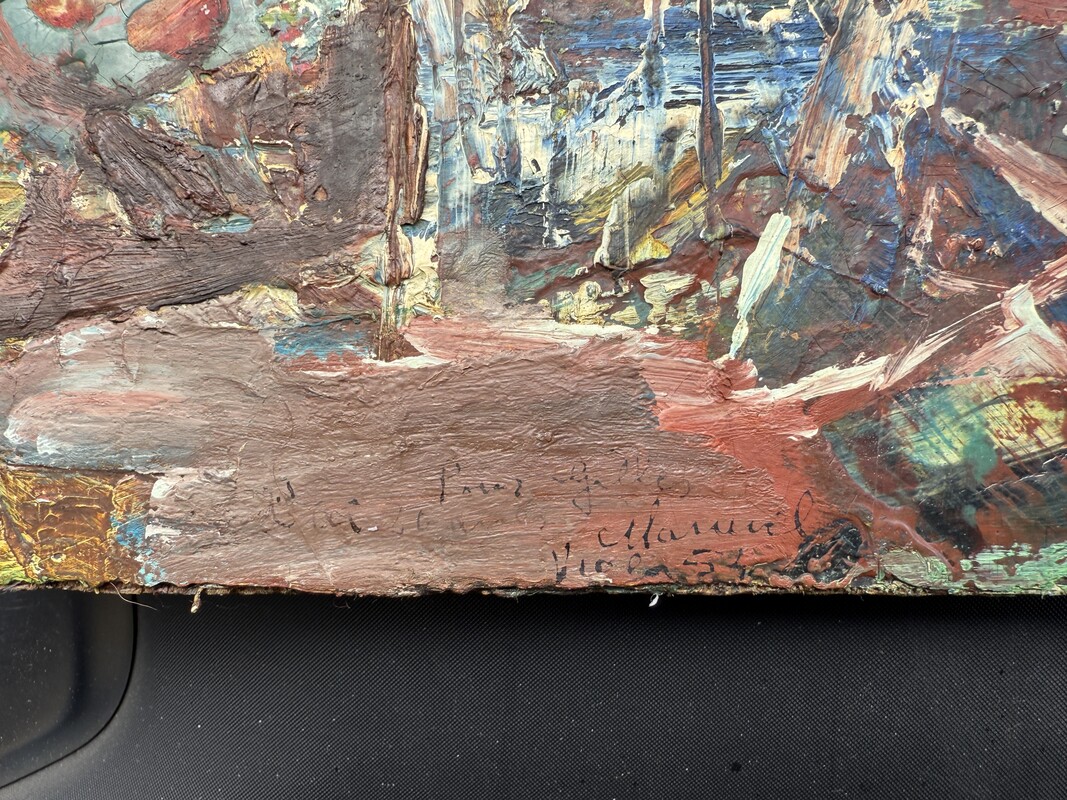 P 338 AG Painting Manuel Viola signed and dated1954