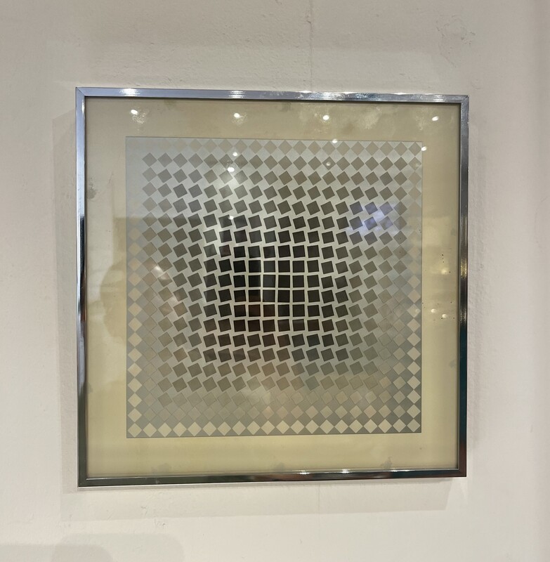 P 339 APO Vasarely multiple with chrome frame 