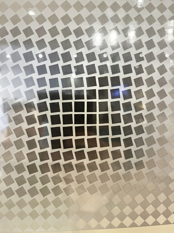 P 339 APO Vasarely multiple with chrome frame 