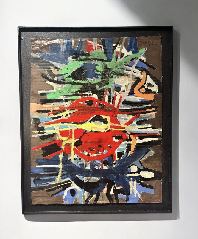 P 341 PL abstract painting signed 