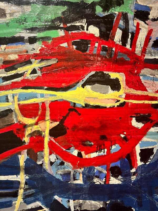 P 341 PL abstract painting signed 