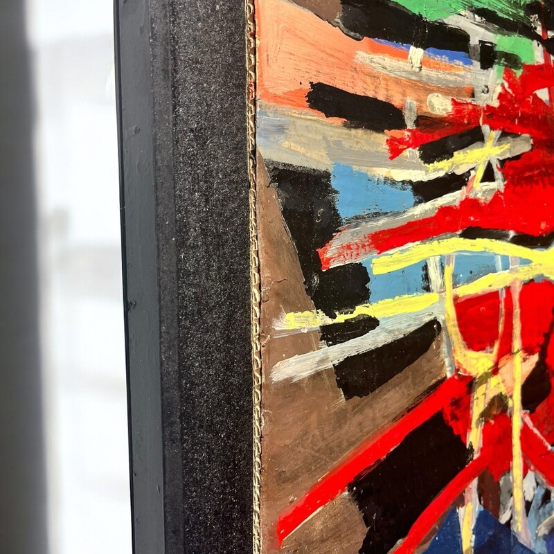 P 341 PL abstract painting signed 