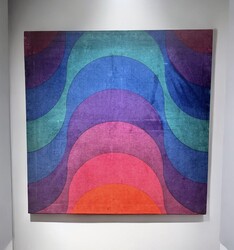 P 343 PL « Spectrum » fabric work by Verner Panton 