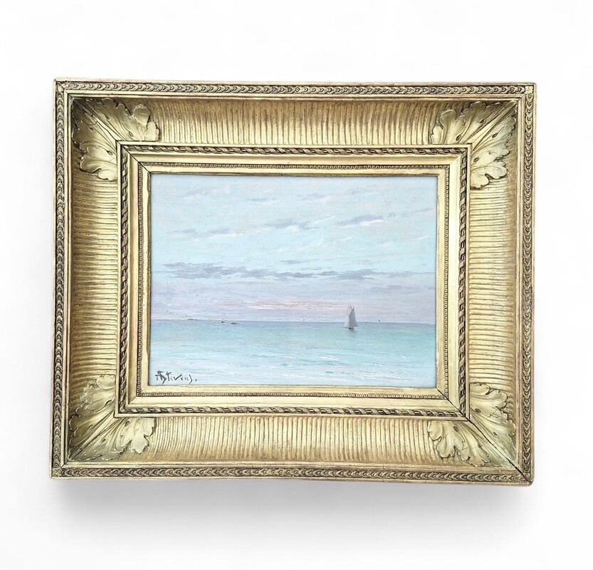 P 352 APO Marine oil on panel by Alfred Stevens 