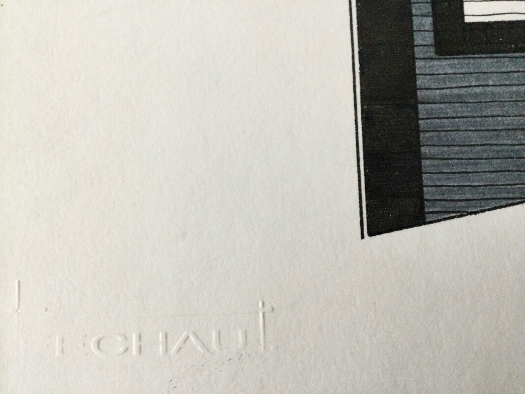 P 354 AS Eugène Eechaut(1928-2019), ink on papier, signed and dated