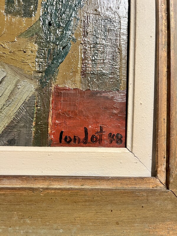 P 364 CK painting by Louis-Marie Londot, « vue de Jambes » 1948