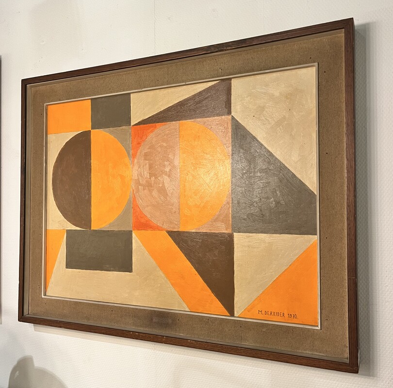 P 370 RP geometrical abstraction signed M. Derrider, 1970