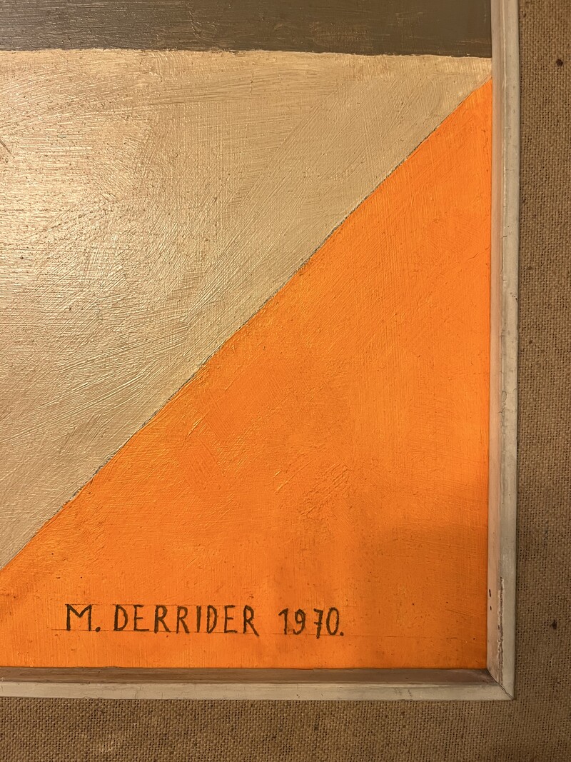 P 370 RP geometrical abstraction signed M. Derrider, 1970