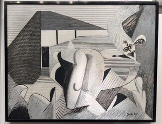 P 376 AS oil on panel by Claude Lyr 