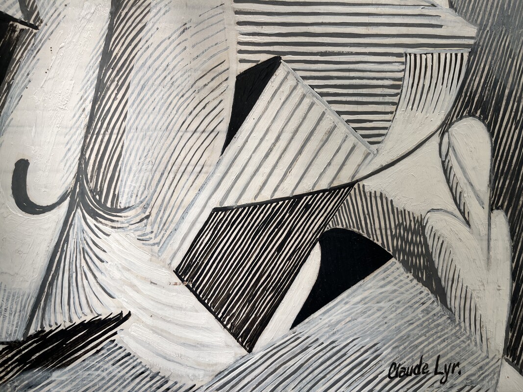 P 376 AS oil on panel by Claude Lyr 