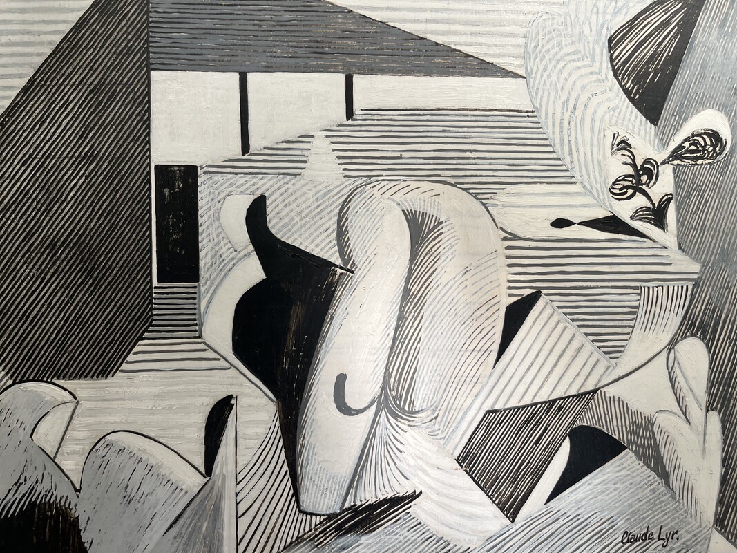 P 376 AS oil on panel by Claude Lyr 