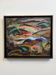 P 377 TH abstrait painting signed René Melon, 1943