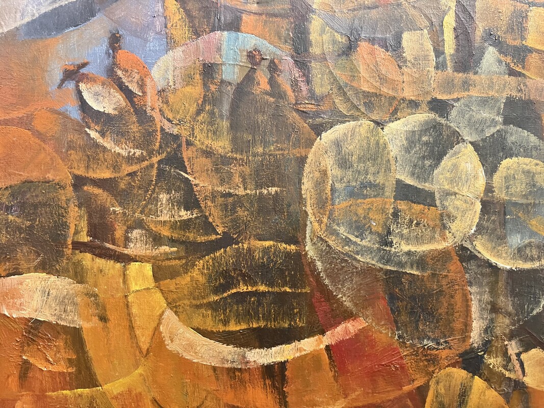 P 378 TH abstract painting, unknow artist, circa 1965