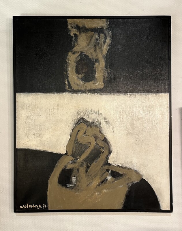 P 389 RP abstract painting signed Wolmans, 1971