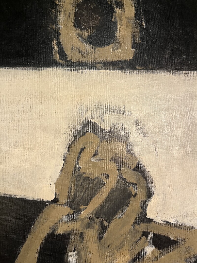 P 389 RP abstract painting signed Wolmans, 1971