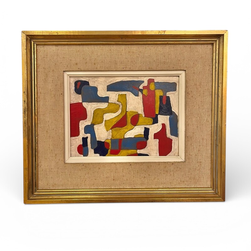 P 392 RP abstract painting signed J Jacquelin, 59