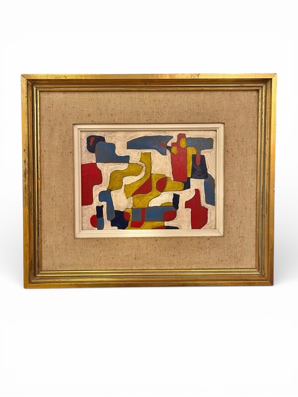 P 392 RP abstract painting signed J Jacquelin, 59