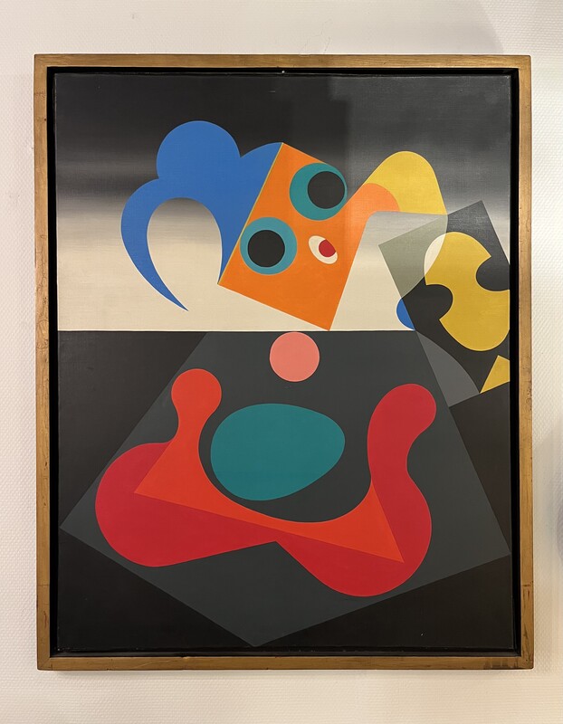 P 393 RP surrealist painting signed Alexis Keunen