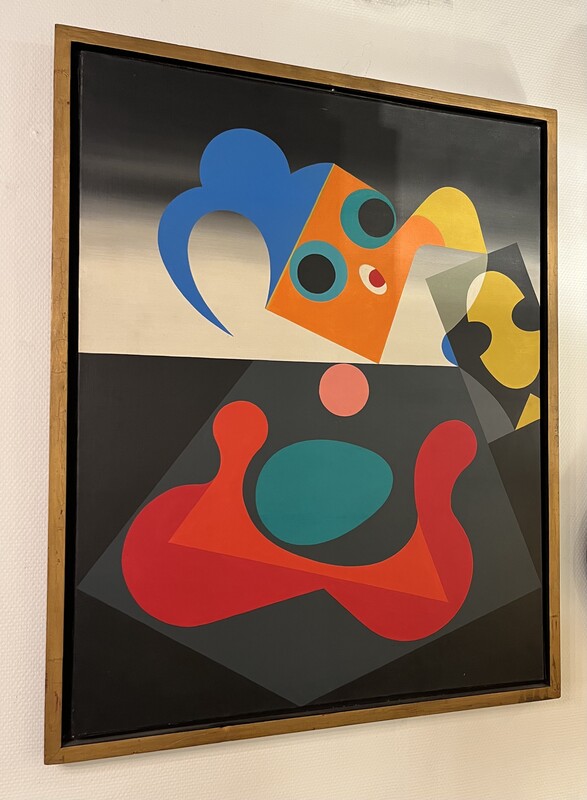 P 393 RP surrealist painting signed Alexis Keunen