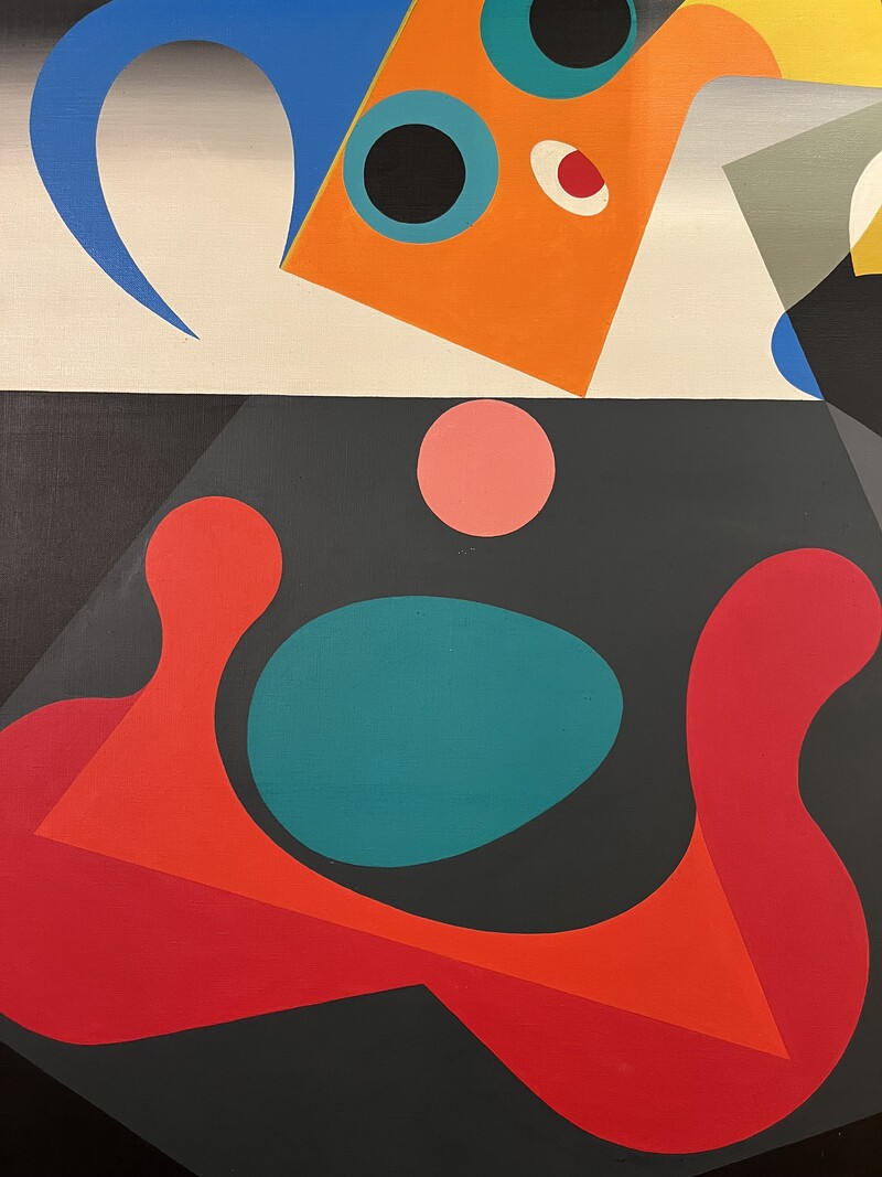 P 393 RP surrealist painting signed Alexis Keunen