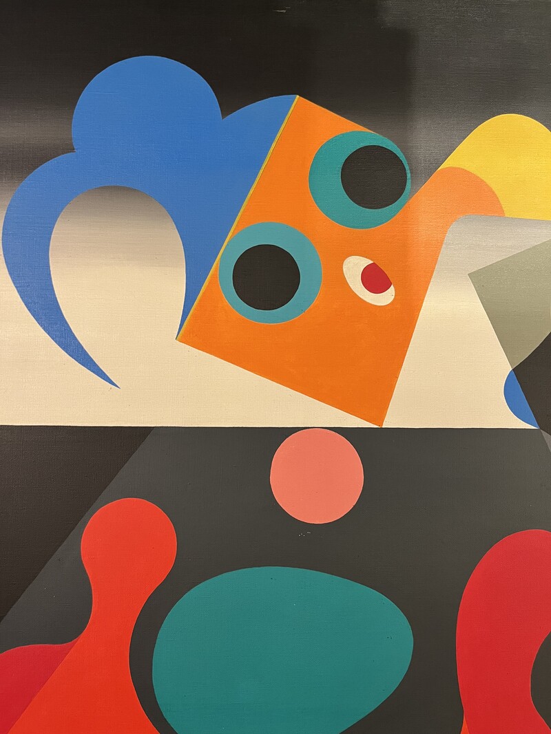 P 393 RP surrealist painting signed Alexis Keunen