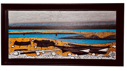 P 396 AS Gustave Camus (1914-1984), « Marine aux pièges », dated 1964 and signed, oil on canvas