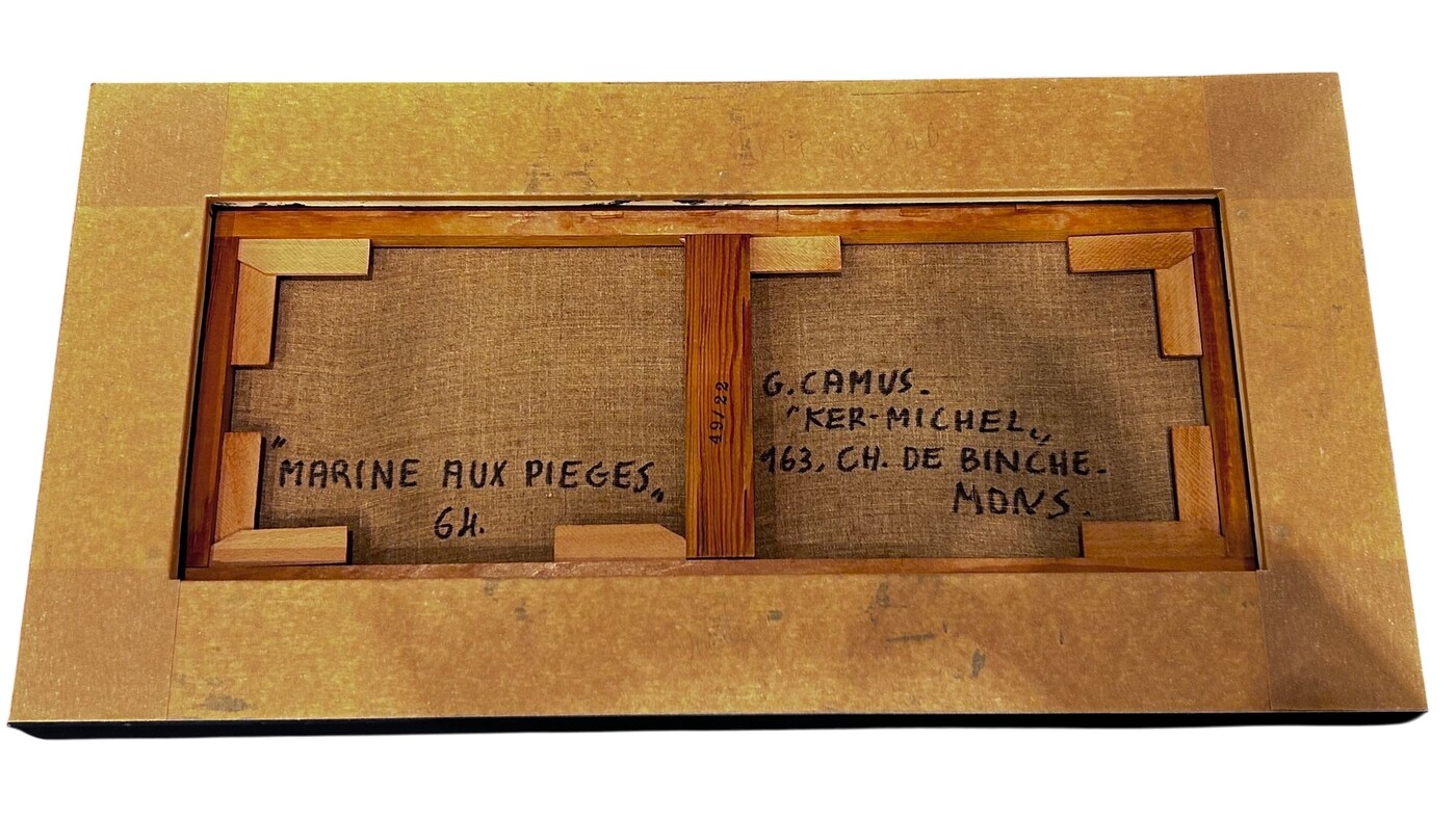P 396 AS Gustave Camus (1914-1984), « Marine aux pièges », dated 1964 and signed, oil on canvas
