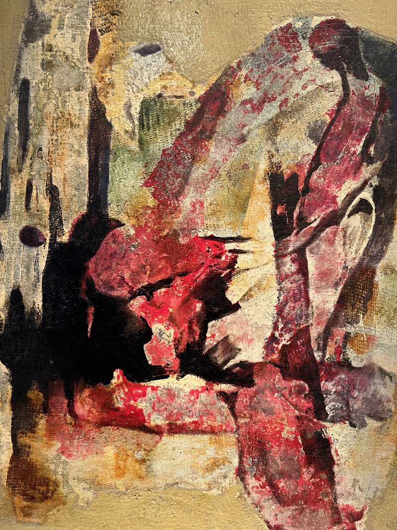 P 398 TH Abstract painting by Maurice Schleck, circa 1960