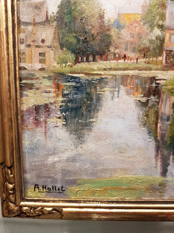 P 52 JC Oil in pannel by A Hallet Ca 1920