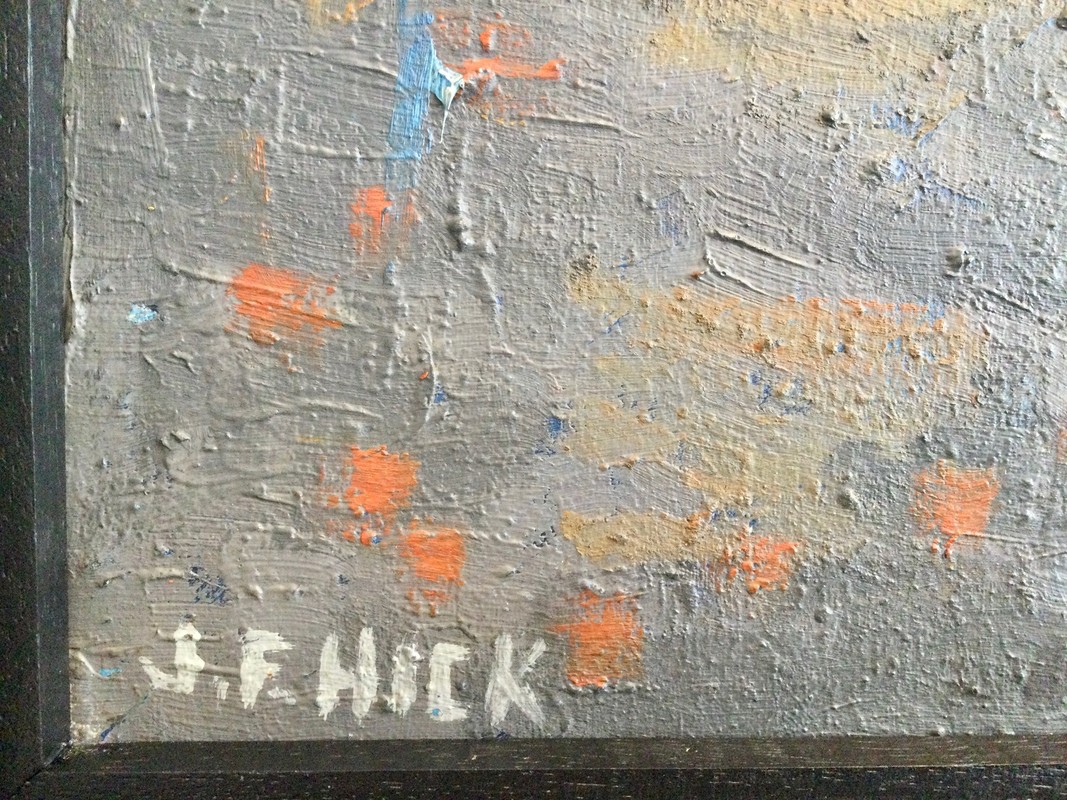 P 80 AS « Liège nocturne », Jean (François)Hick (1933-2011), Hst contresignée, titrée & datée 1958