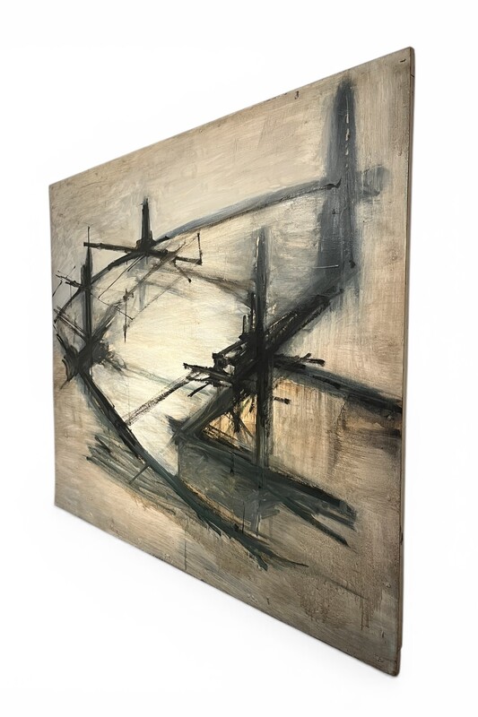 P 896 JD/RC abstract composition on canvas , signed 