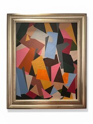 P 897 AS abstract composition on panel, 1976