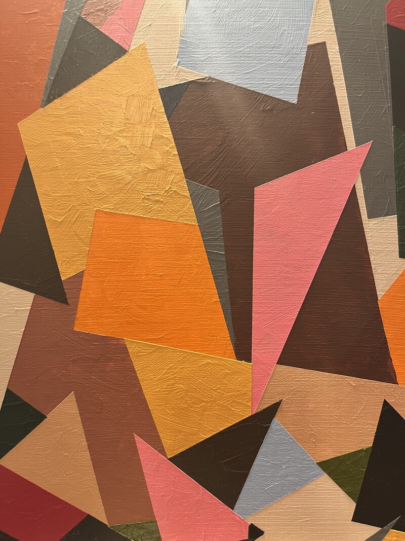 P 897 AS abstract composition on panel, 1976