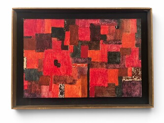 P 912 TH abstract composition « Study in Alizarine Crimson» by Jean Winchell, 1963
