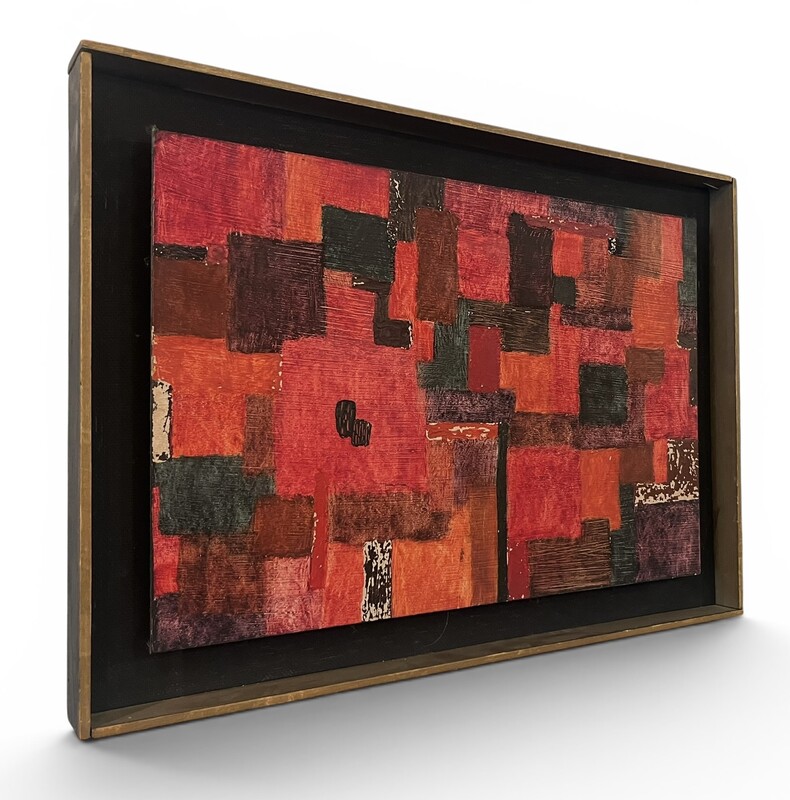 P 912 TH abstract composition « Study in Alizarine Crimson» by Jean Winchell, 1963