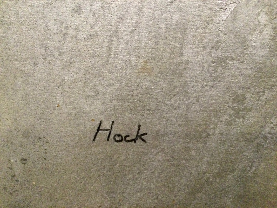 P 93 AS Jean Pierre Hock (1931-2012). « Neutrons Protrons » circa 1964 huile sur panneau , papier marouflé 