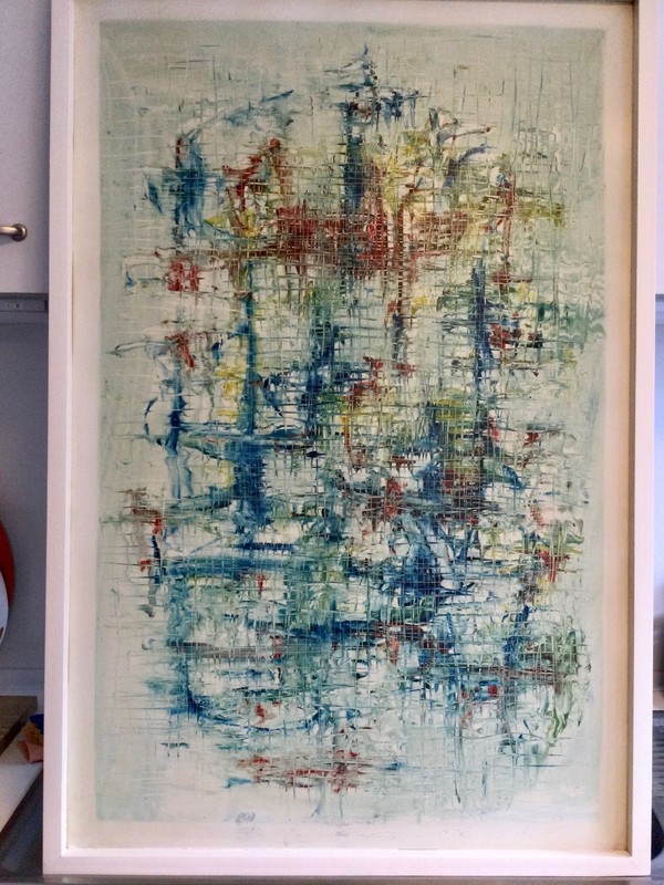 P79 AS Abstraction , Paul Renotte (1906-1965), Huile sur panneau, signée & datée 1965