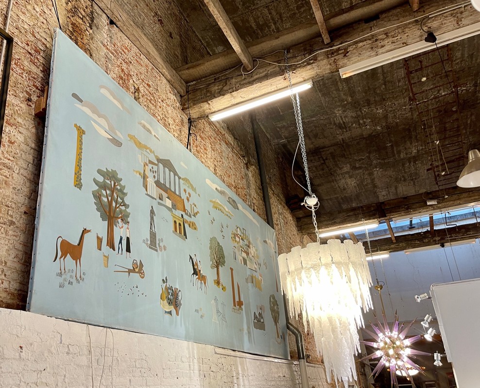 P90 importante toile signée G Camus