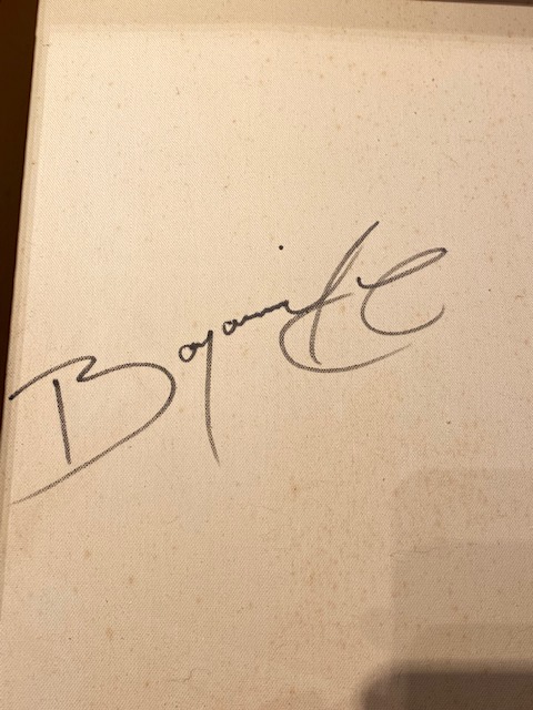 P91 huile collage signé Boyama