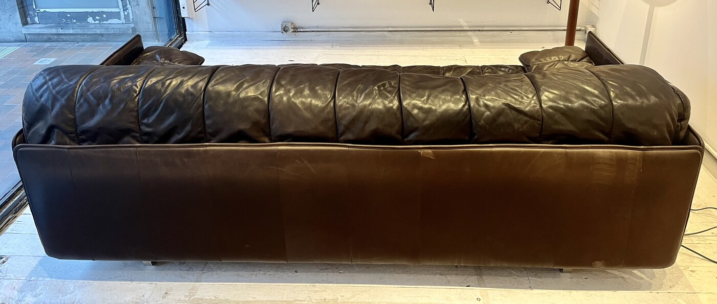 S 129 SC brown leather sofa - day bed by De Sede 