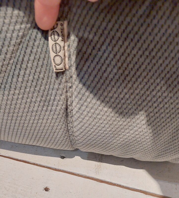 S 191 JC Chair and sofa Kashima in light grey rib fabric by Michel Ducaroy for Ligne Roset, France 1980s