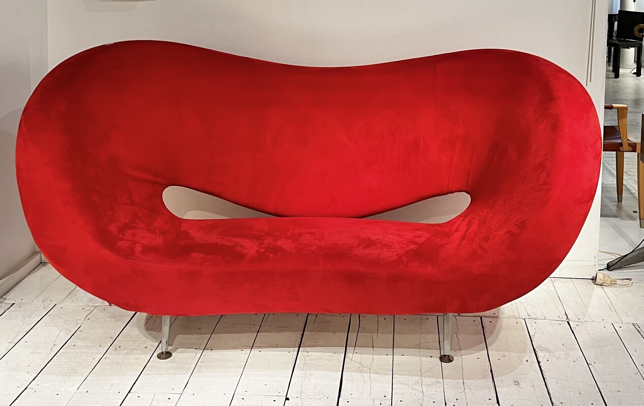 S 232 APO red alcantara sofa by Ron Arad ( 2 in stock ) 