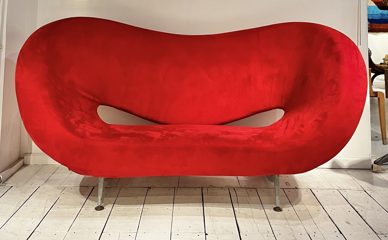 S 232 APO red alcantara sofa by Ron Arad ( 2 in stock ) 