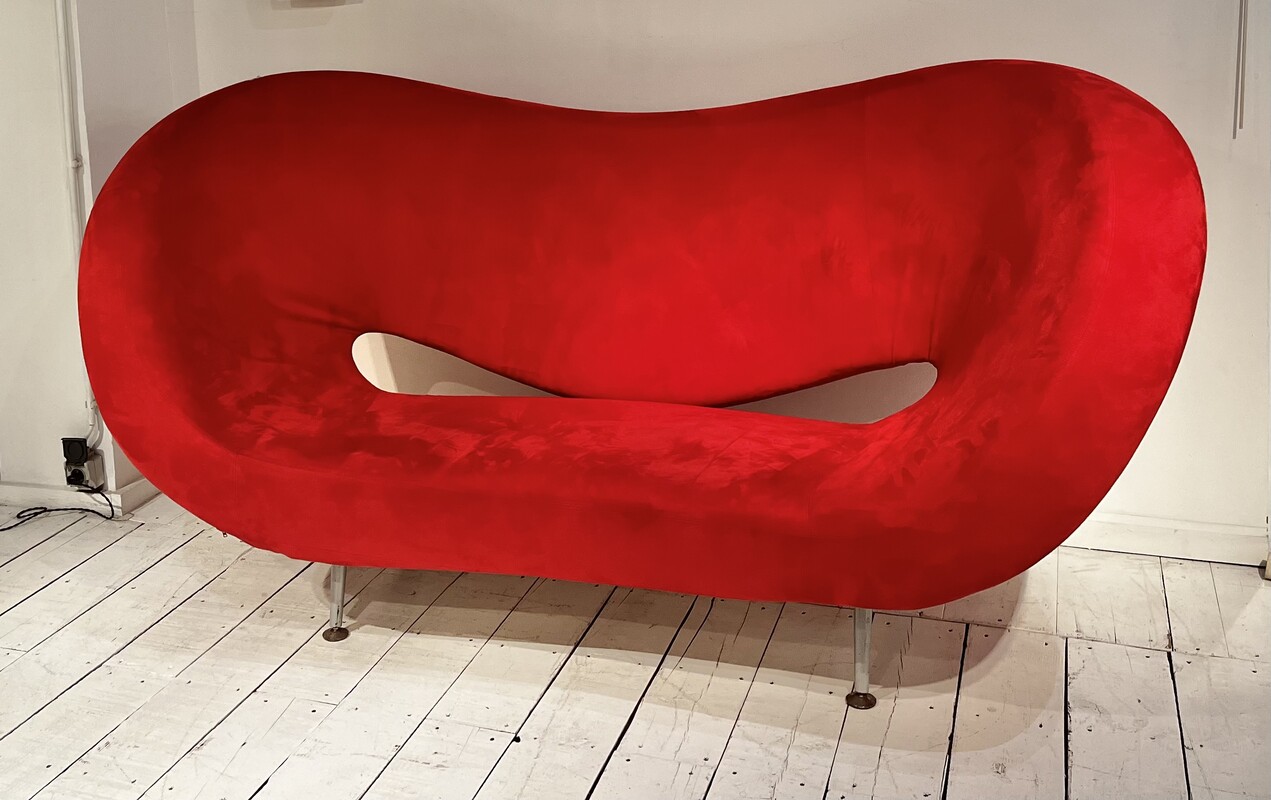S 232 APO red alcantara sofa by Ron Arad ( 2 in stock ) 