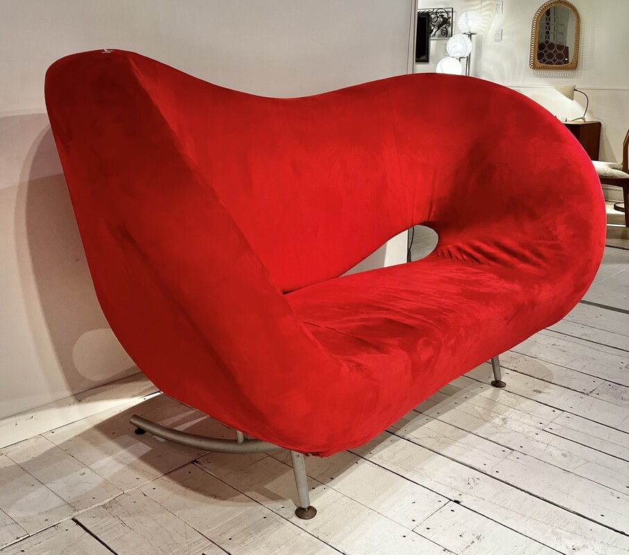 S 232 APO red alcantara sofa by Ron Arad ( 2 in stock ) 
