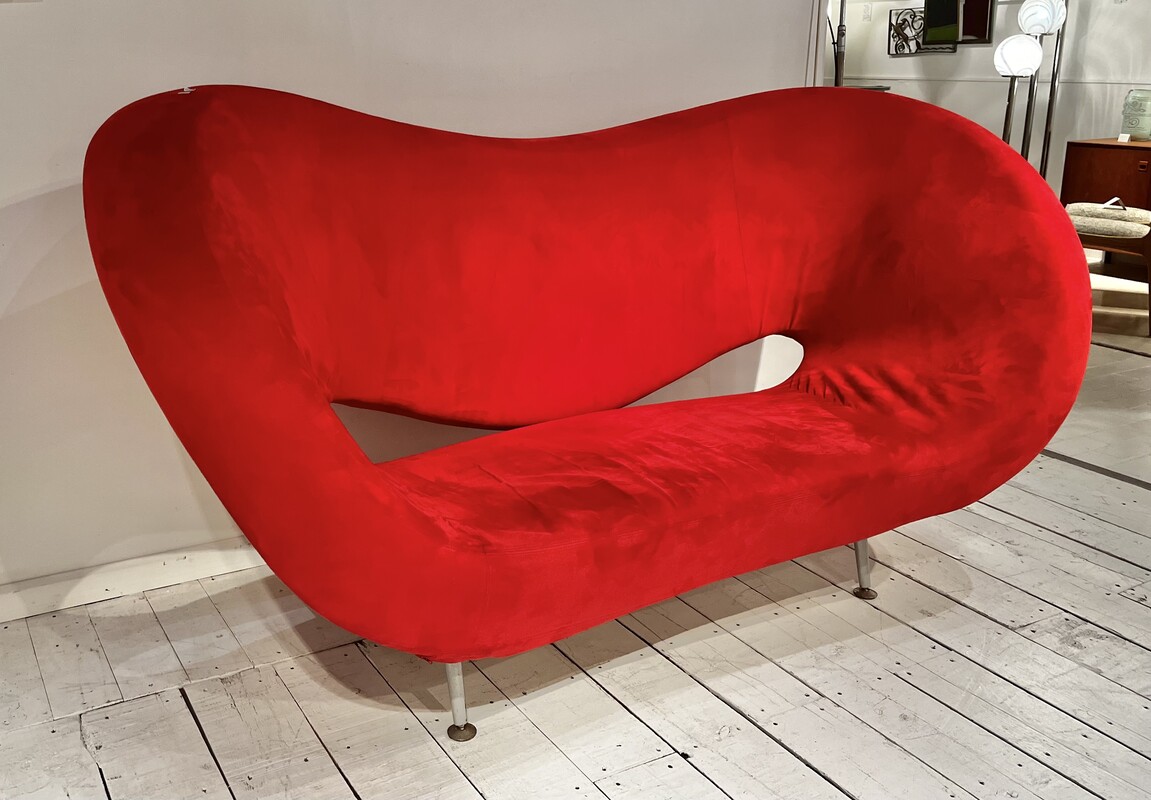 S 232 APO red alcantara sofa by Ron Arad ( 2 in stock ) 