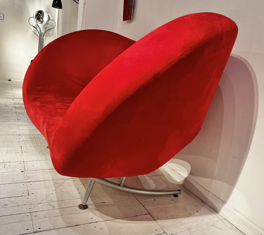 S 232 APO red alcantara sofa by Ron Arad ( 2 in stock ) 