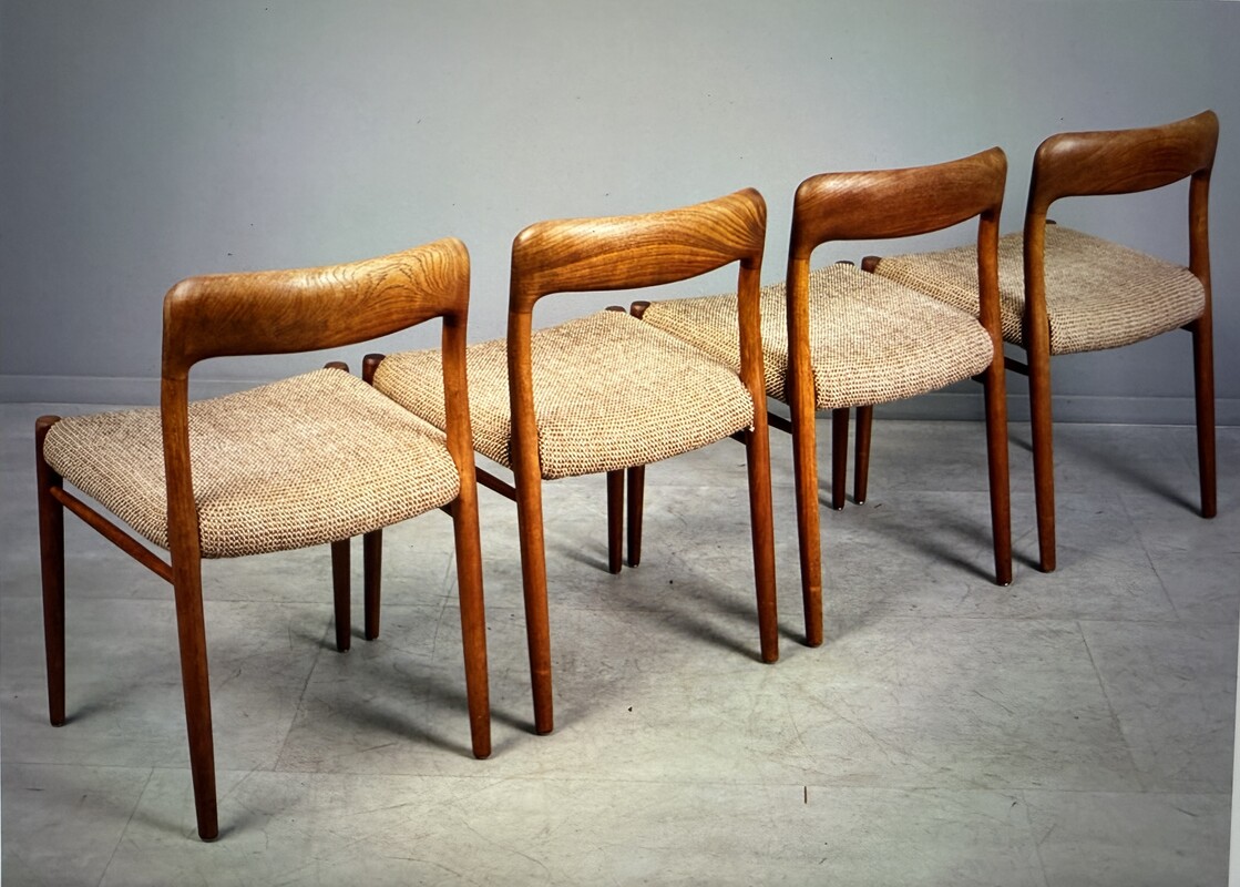 S 247 AG set of 4 teak chairs by Niels Otto moller mid 75